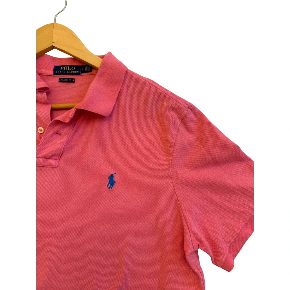 Polo Ralph‎ Lauren Mens Classic Fit Pink Polo Shirt